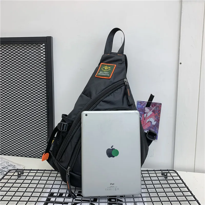 SPIDORMale Shoulder Bags Travel Crossbody Bags Men Military Chest Bag for School Trip Waterproof Nylon Messenger Bag Black Green