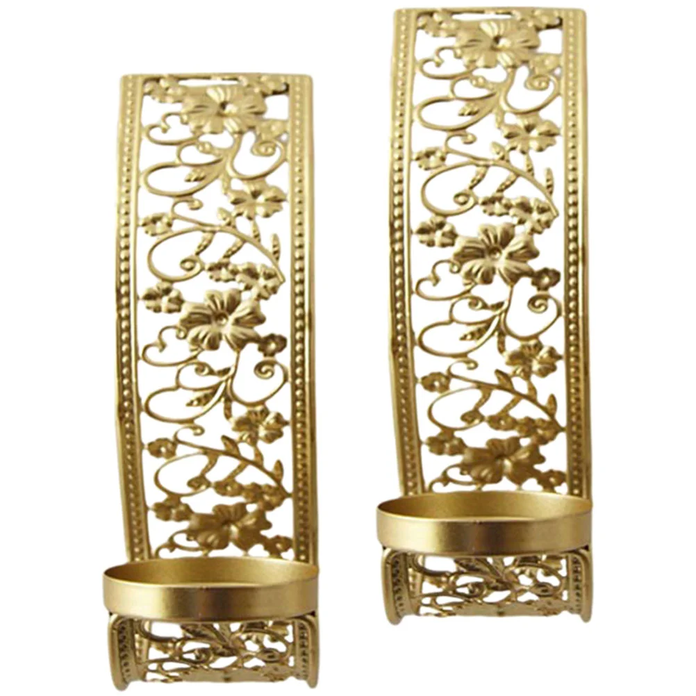 

Holder Wall Sconce Tealight Candlestick Hanging Stand Gold Sconces Sticks Holders Iron Metal Decorative Pillar Tray Mubarak Arab