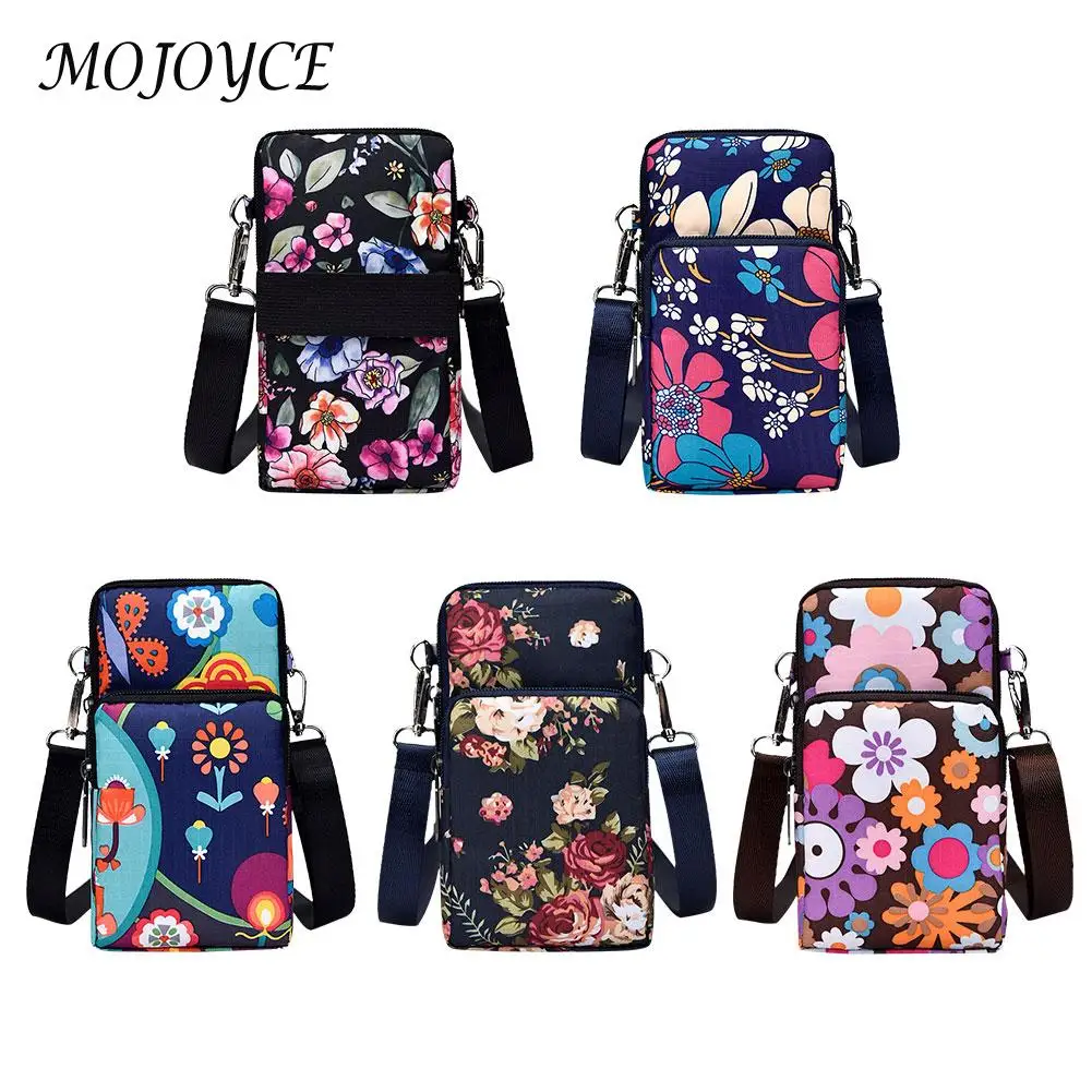 

Womens Mini Mobile Phone Bag Oxford Female Mini Coin Key Purse Wristlet Clutch Phone Wallet Casual Sports Crossbody Shoulder Bag