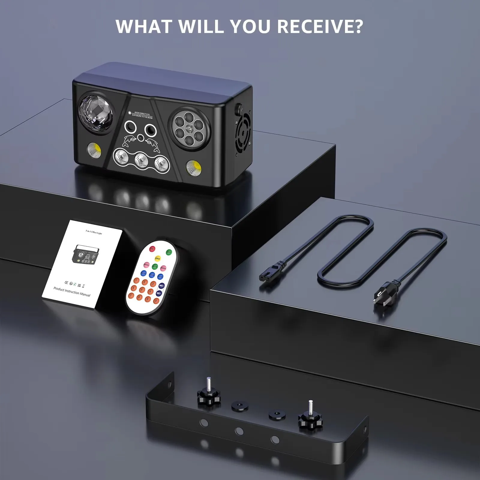 Светодиодный волшебный шар Лазерная лампа RGB-луч Проекционные Огни звук музыка DMX