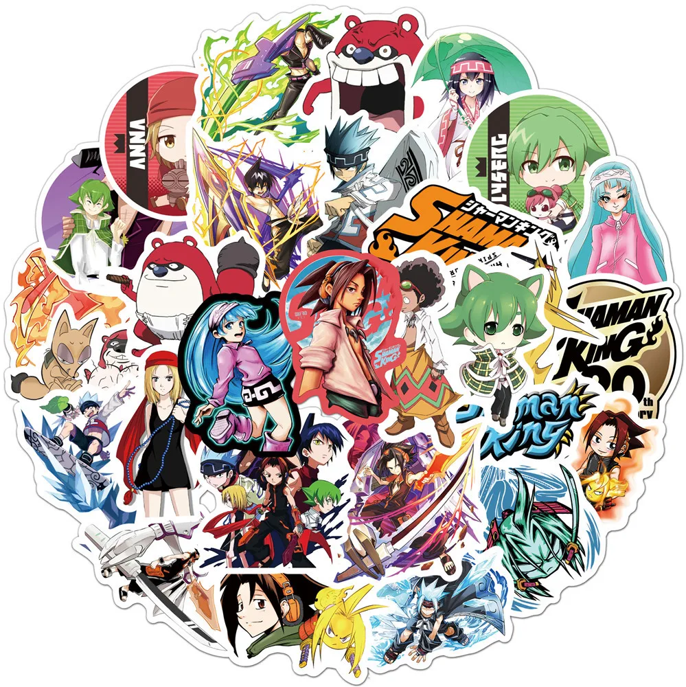 

10/50Pcs Anime SHAMAN KING Stickers Skateboard Laptop Phone Car Luggage Cool Waterproof Toy Sticker for Kids