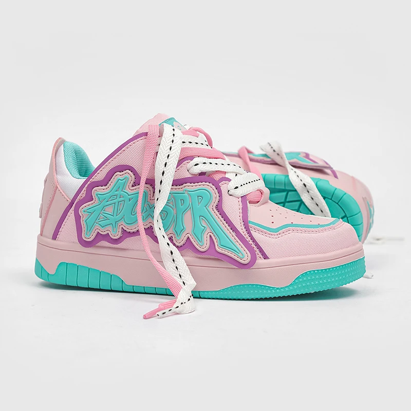 Cyber Star Same Style Microfiber Leather Pink Summer Fashion Casual Shoes for Unisex Loafers