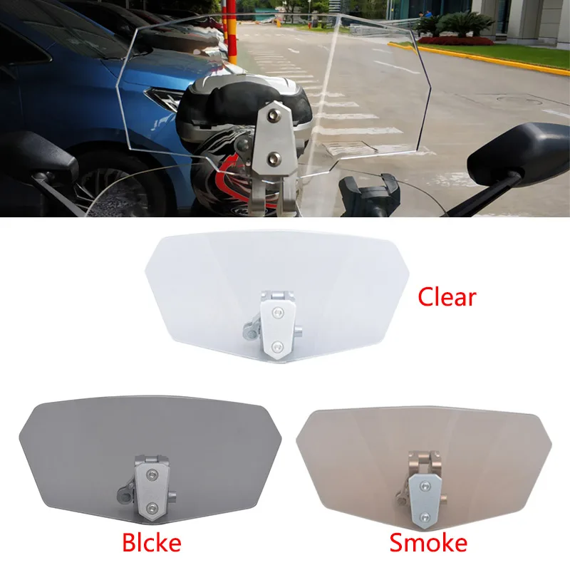 

Motorcycle Adjustable Screen Wind Deflector Extension Windscreen Windshield Spoiler Air Deflector For Harley Honda Yamaha BMW