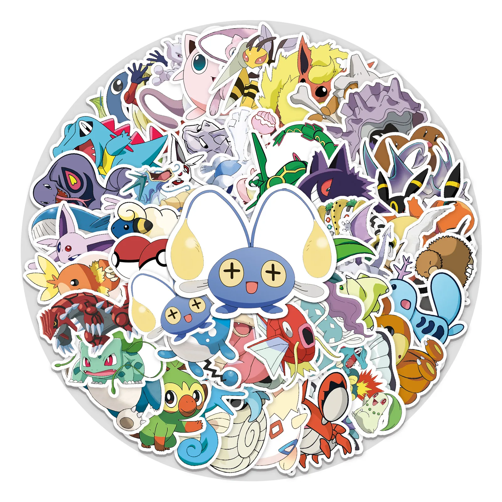 

Pokemon 2022 New 50/Pcs Anime Stickers Cute Pokermon Stickers Anime Cartoon Waterproof Laptop Suitcase Stickers for Kids