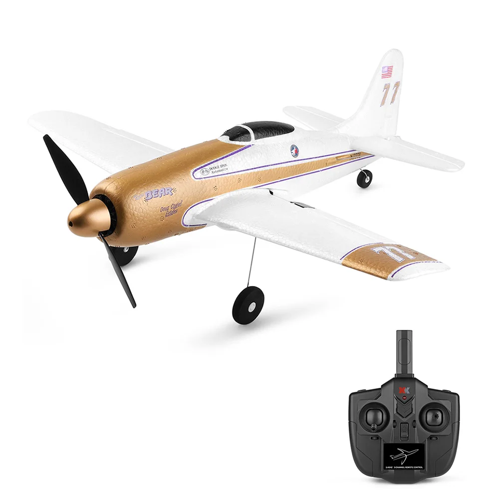 

XK A260 Rarebear F8F Fighter 380mm Wingspan 2.4GHz 4CH 3D/6G System EPP RC Airplane Beginner RTF