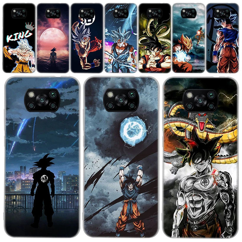 

Anime Goku D-Dragon Ball Transparent Soft Phone Case for Xiaomi Poco X5 X4 Gt X3 Nfc M5s M4 Pro M3 F3 F2 F1 Mi Note 10 A2 A3 Lit