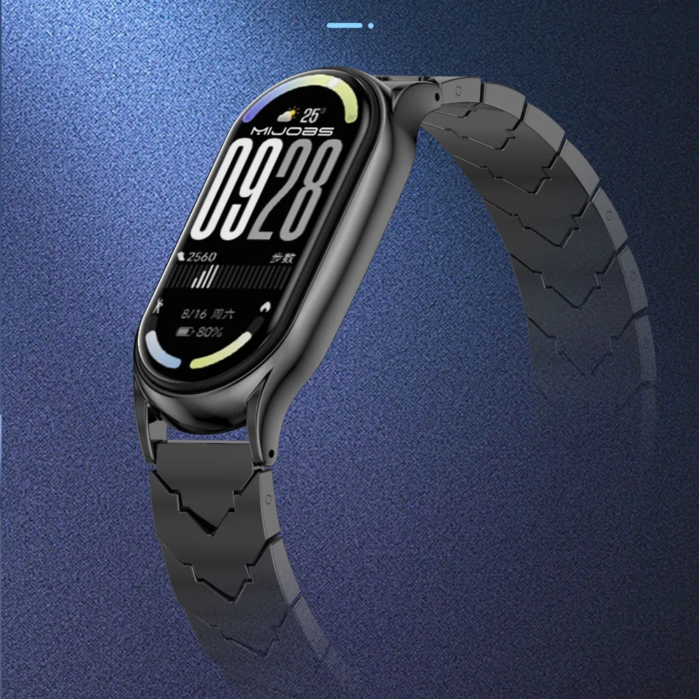 Фото V-образный стильный ремешок для Mi Band 10 аксессуары для ремешка для часов металлический ремешок на запястье для Mi Band 10 NFC глобальная версия браслет №3