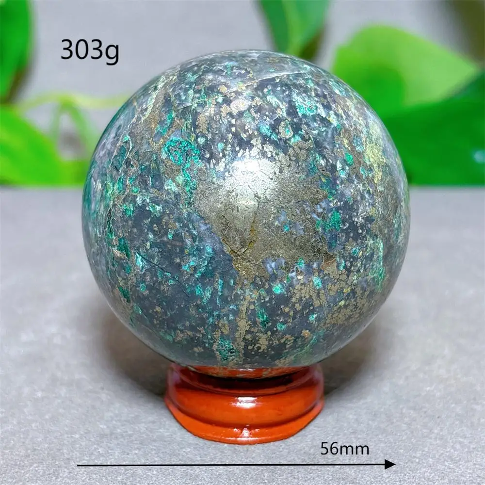 

Зеленый яспер пузырь пирит сфера кристалл