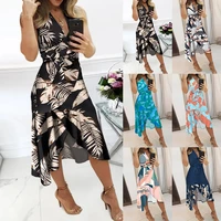 europe and america club party women dress sexy v neck floral long dress sleeveless slim maxi dress summer print ladies robe new