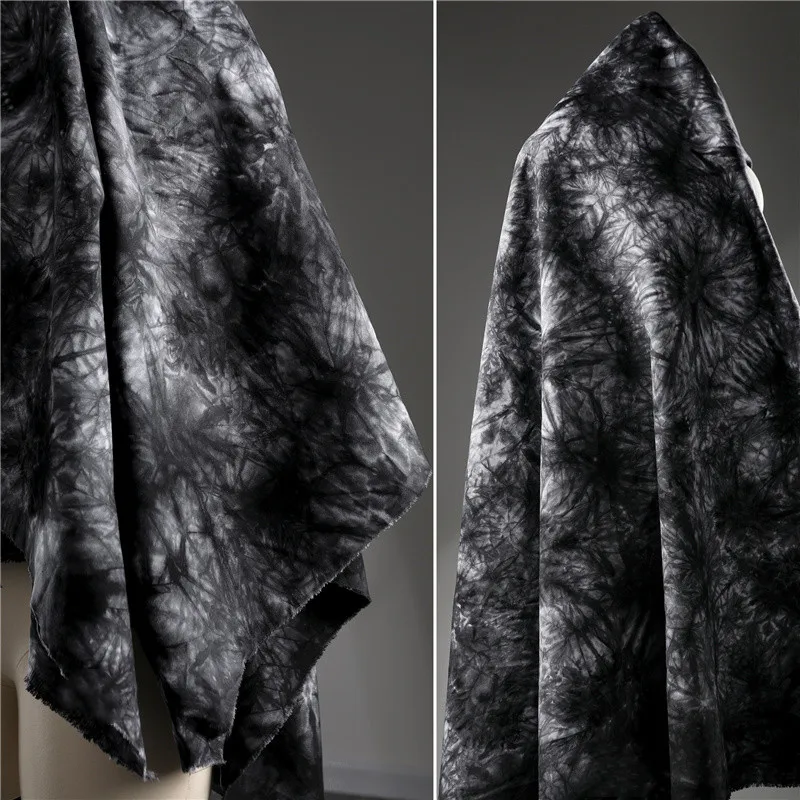 

Джинсовая куртка Ink Tie Dye, дизайнерская одежда, юбка, платье, рубашка, швейная ткань, бесплатная доставка, принт, хлопковая атласная ткань Div