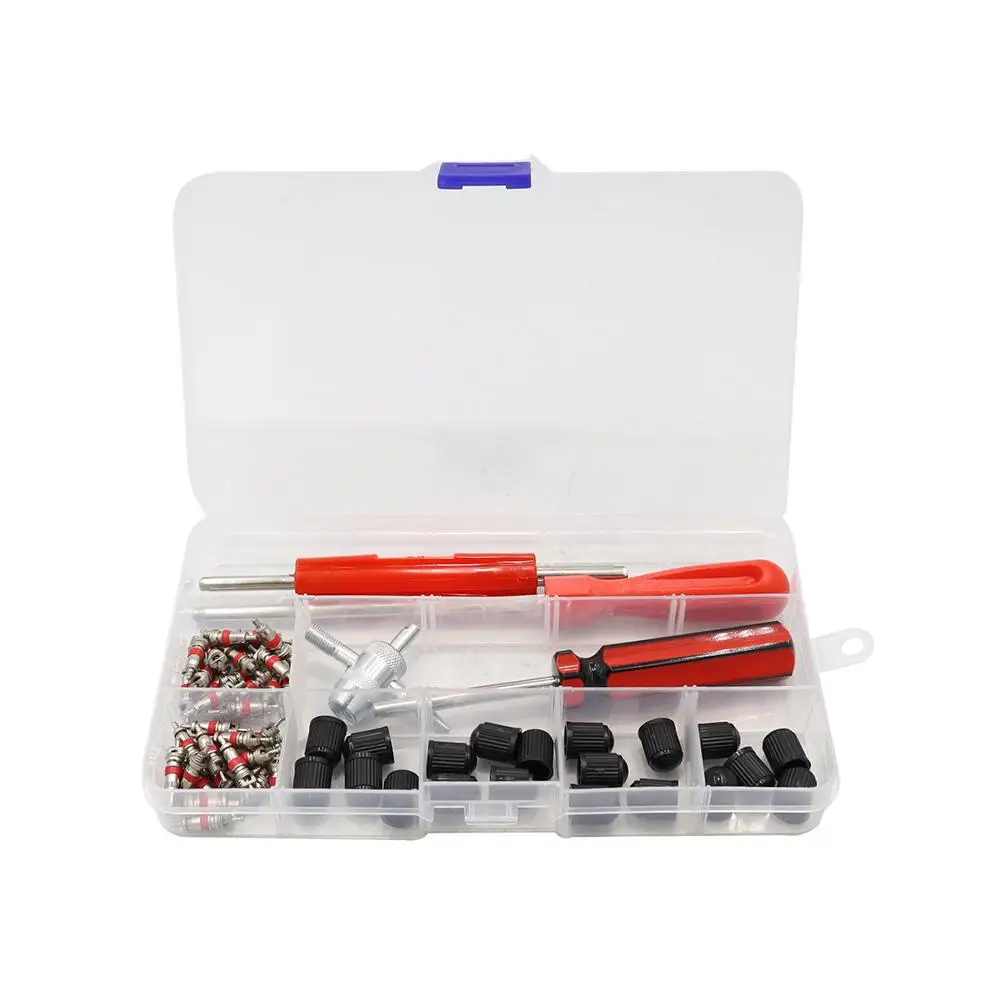 

Car Tire Valve Core Repair Kit With Valve Core Single Dual Head Valve Core Remover Valve Stem Removal Tool