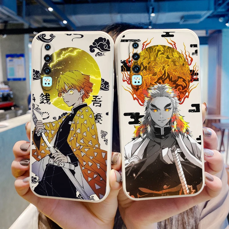 

Anime Demon Sayer Zenitsu Azuma Phone Case For Huawei Y9S Y9A Y9 Y6 Nova Y70 9 8 P50 P40 P30 P20 Pro Lite E 5G Liquid Rope