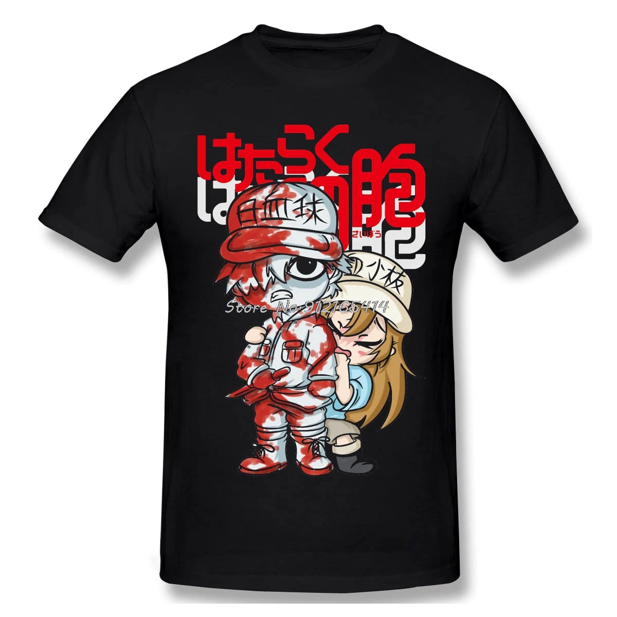

Men Clothing Cells At Work T-shirt Cells At Work Essential_ Fashion Short Sleeve Tshirt Anime Tees Streetwear Harajuku
