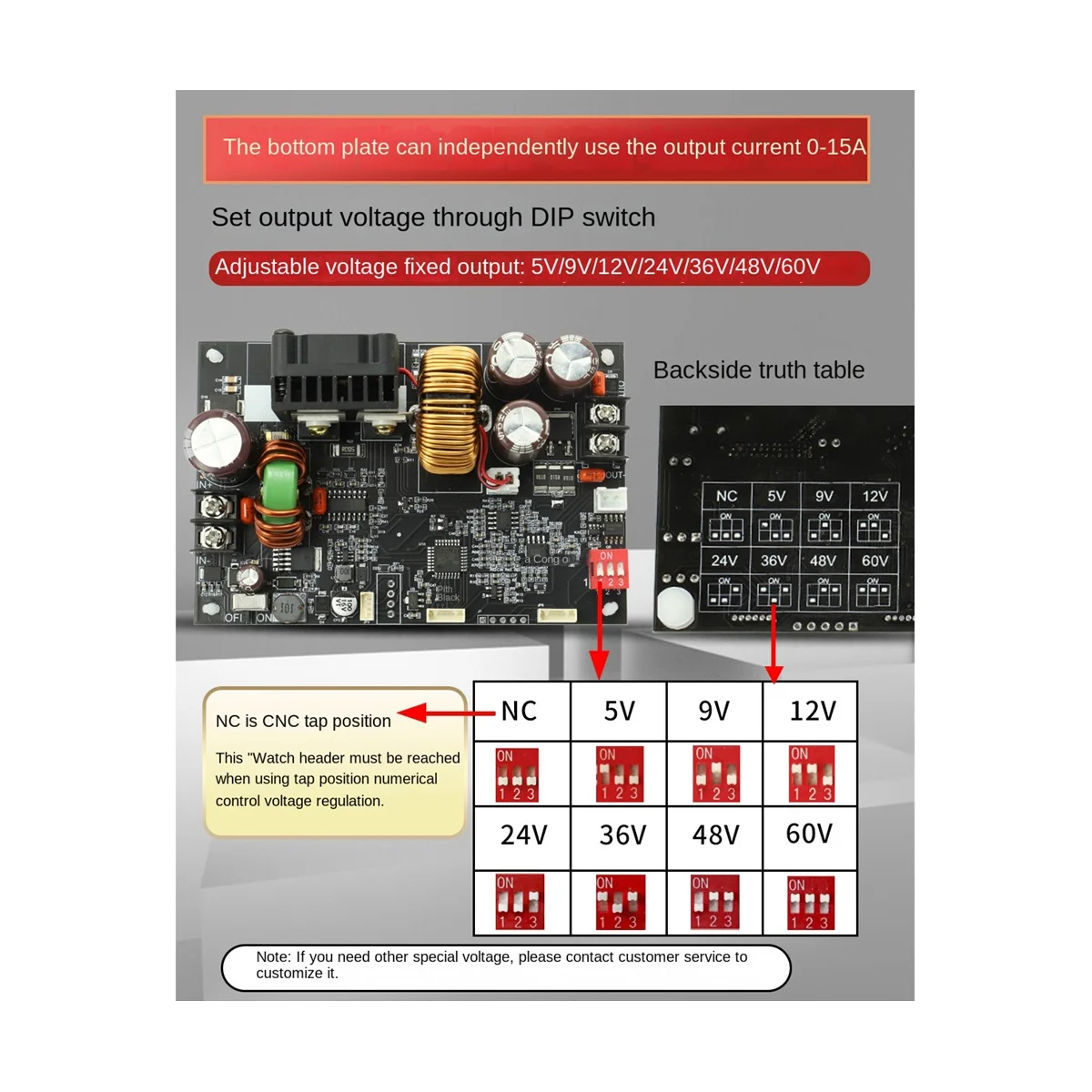 

XY6015L 0-60V 15A 900W DC понижающий преобразователь CC CV, регулируемый лабораторный источник питания