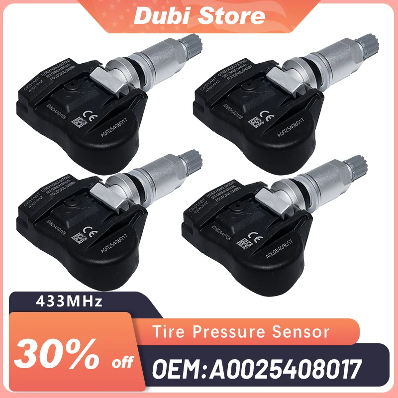 

433MHz Tire Pressure Sensor FOR MERCEDES BENZ SL Class 2006 2007 2008-2012 SL SLR CL SLR GL M R E SLK S Class A0025408017 TPMS