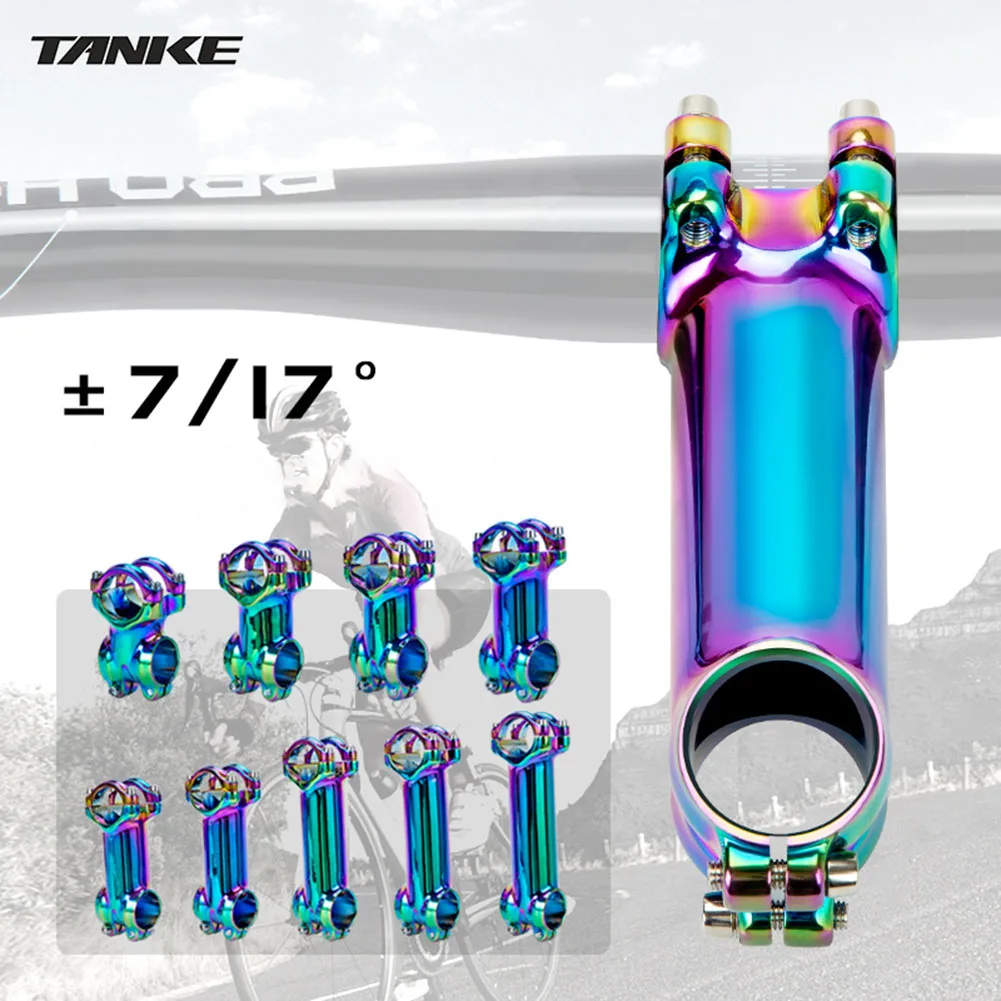 

Rainbow MTB Road Bike Oil Slick Stem ±7/17 Degree 40/50/60/70/80/90/110/120/130mm Ultralight Stem For 31.8mm Handlebar XC AM