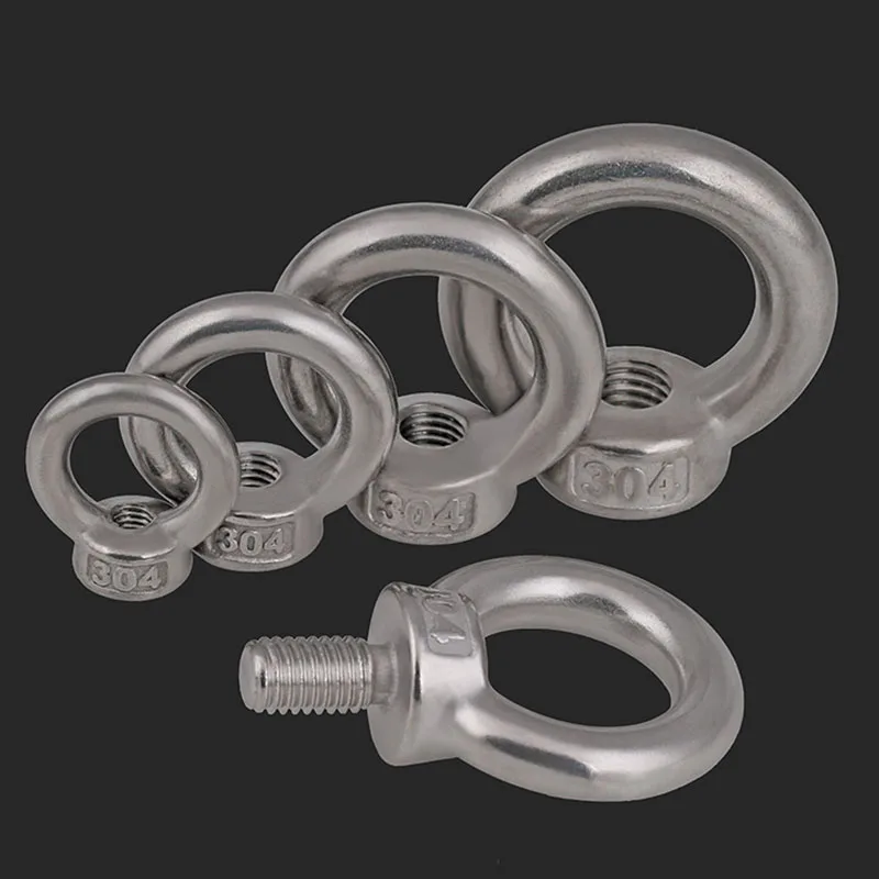 

1Pcs Lifting Eye Nuts/Screw Ring Eyebolt Ring Hooking Nut Screws M3 M4 M5 M6 M8 M10 M12 M14 M16 M18 M20 M24 304 Stainless Steel