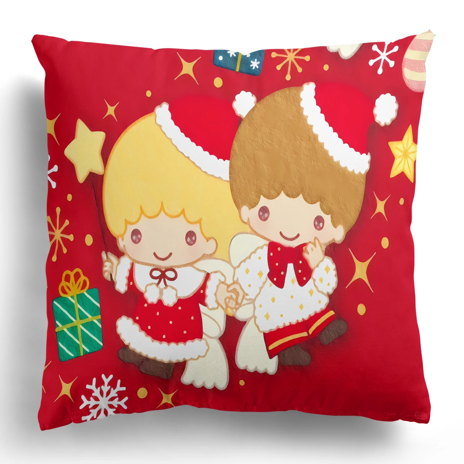 Kawaii Sanrio Рождественское украшение наволочка Hello Kitty Kuromi корица собака красная дома