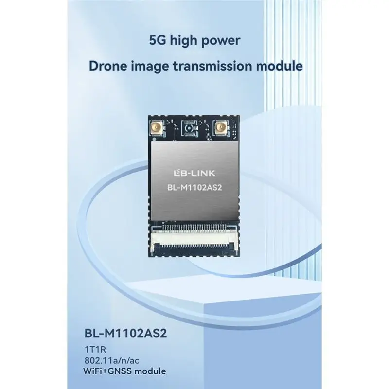 Фото Модуль передачи видео для дронов LB-LINK SDIO3.0 с высокой мощностью, Wi-Fi 5.8G + GNSS, чип Hi102a, Wi-Fi модуль 1T1R №3