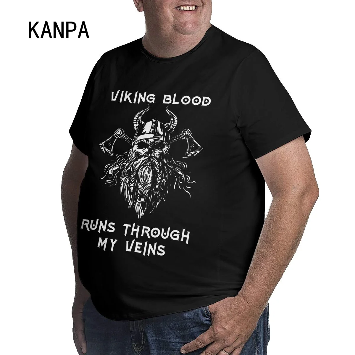 Men Skull Of Ragnarok T Shirts Viking Valhalla Cotton Clothing Vintage Crewneck Big Tall Tees Plus Size 4XL 5XL 6XL T-Shirt