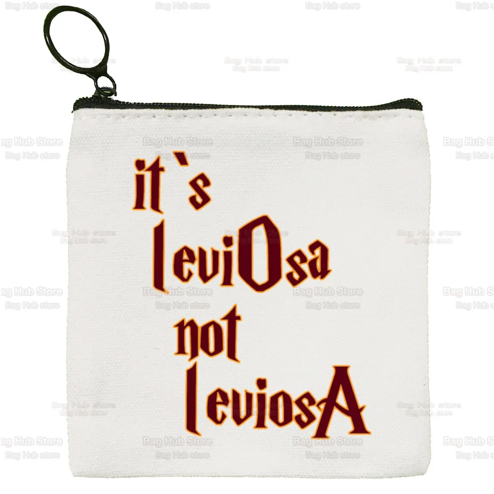 It's LeviOsa Not LeviosA Version Simple Coin Purse Coin Purse Female Student Canvas Cute Key Bag Mini Clutch Small Purse