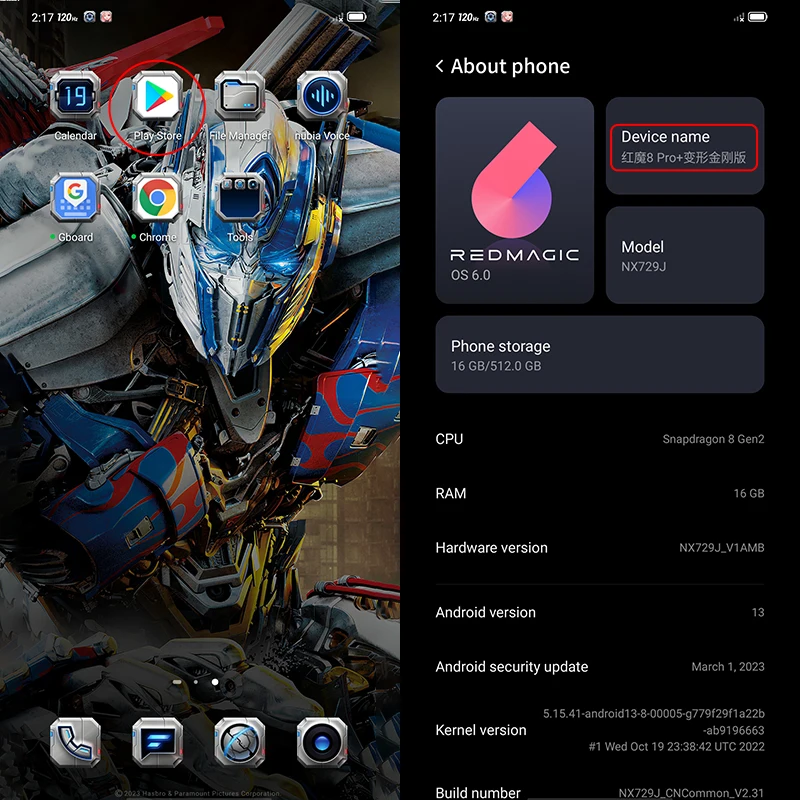 Nubia Redmagic 8 Pro+ Plus 5G SmartPhone 6.8 inch 120Hz Under Camera Snapdragon 8 Gen 2 4nm Octa Core 50MP Triple Cameras