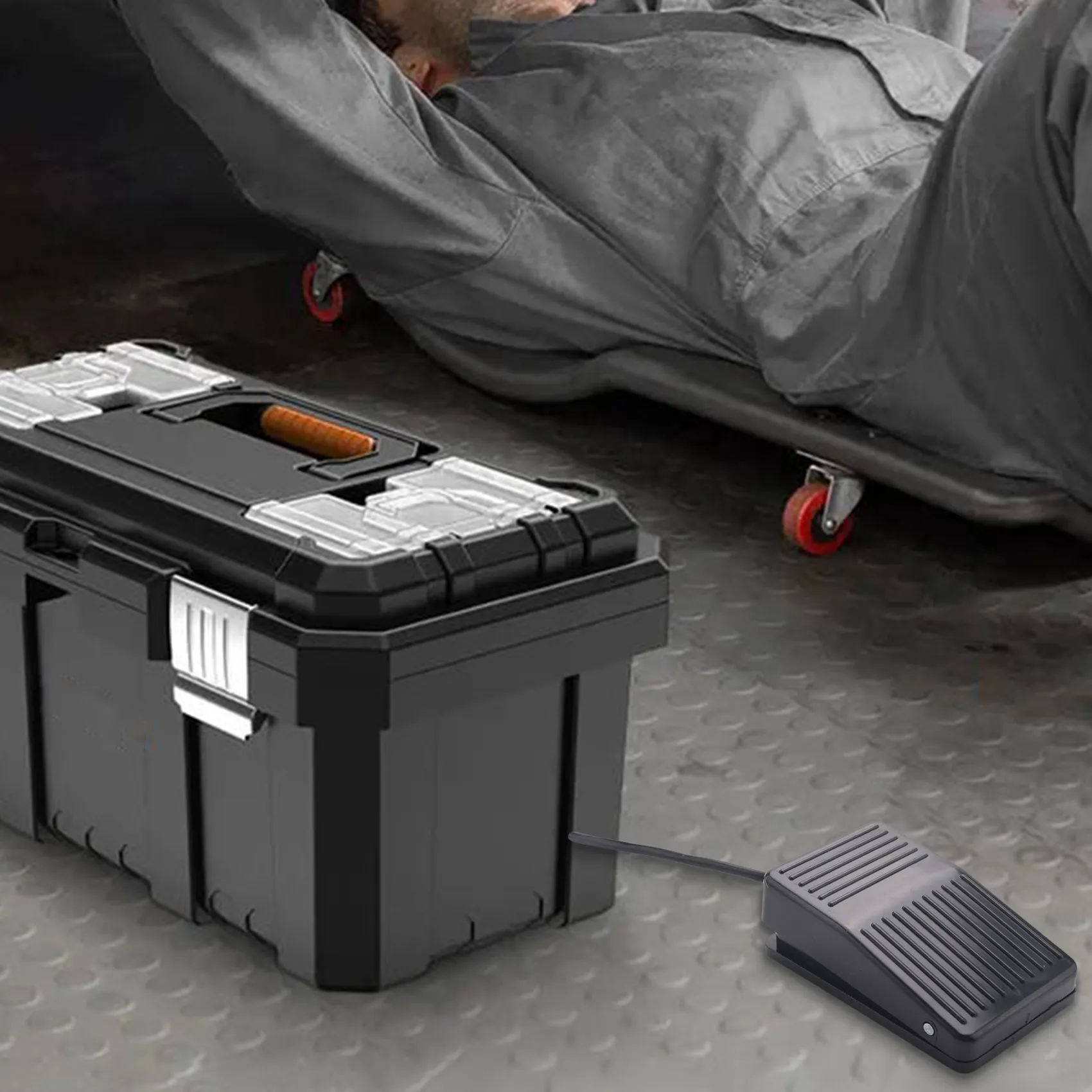 220 В 10 А SPDT Нескользящий пластиковый педальный переключатель мгновенного