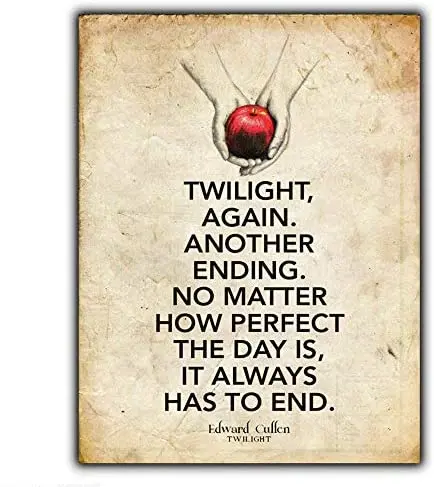 

Twilight Saga Book tin Sign Wall Iron Painting Retro Plaque Decoration Metal Poster
