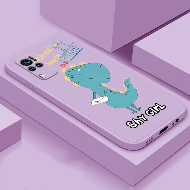 

For VIVO X60 PRO Vivo X60 Pro Global Soft Case TPU Silicone Phone Shell Cute Cartoon Back Cover Case Dinosaur Phone Case