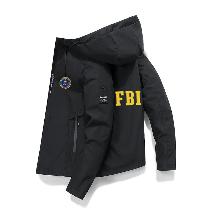 

FBI 2023 High Quality Spring and Autumn New Men's Pilot Jacket Baseball Jacket Motorcycle Bomb Windproof Jacket