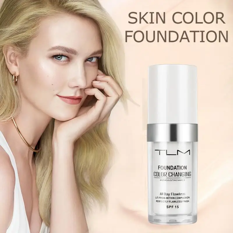 

30ML Professional Lazy Face Foundation Cream Color Changing Foundation Makeup Base Primer Nature Face Liquid Cover Concealer Mak