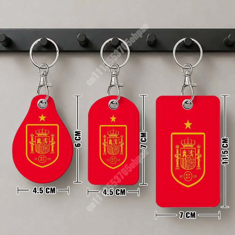 Фото Кожаный брелок-картхолдер Spain Football L-Lamine 19 Y-Yamal для Airtag и багажных бирок, повседневный чехол для трекера №5