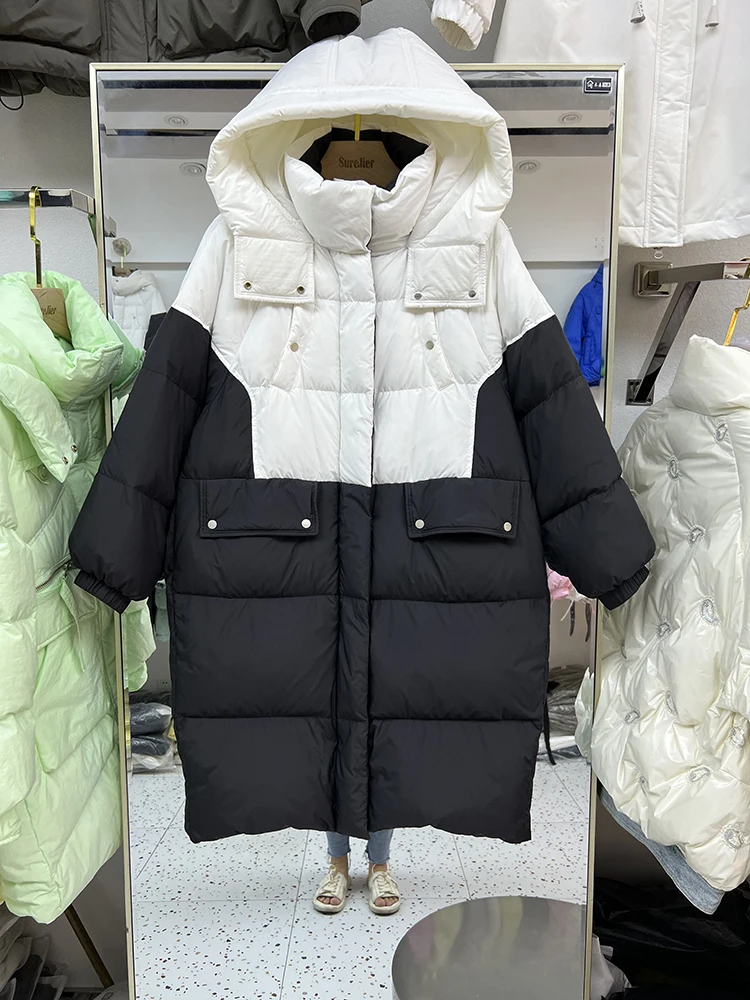 

New Women Long Down Jacket White Duck Down Jackets Winter Warm Coats And Parkas Female Outwear
