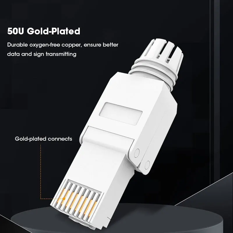 Разъемы ZoeRax RJ45 Cat6A Cat7 Cat8 безинструментальные многоразовые экранированные