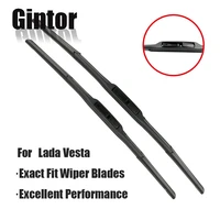 gintor car windscreen windshield wiper blade for lada vesta 2418 2015 2016 2017 2018 natural rubber fit hook arms accessories