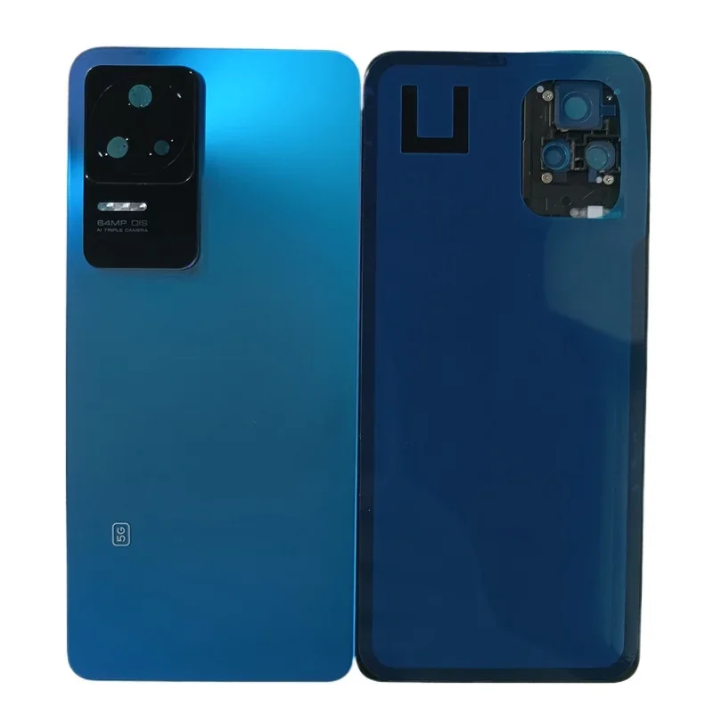Для Xiaomi Poco F4 Крышка батарейного отсека Задняя стеклянная панель Задний корпус
