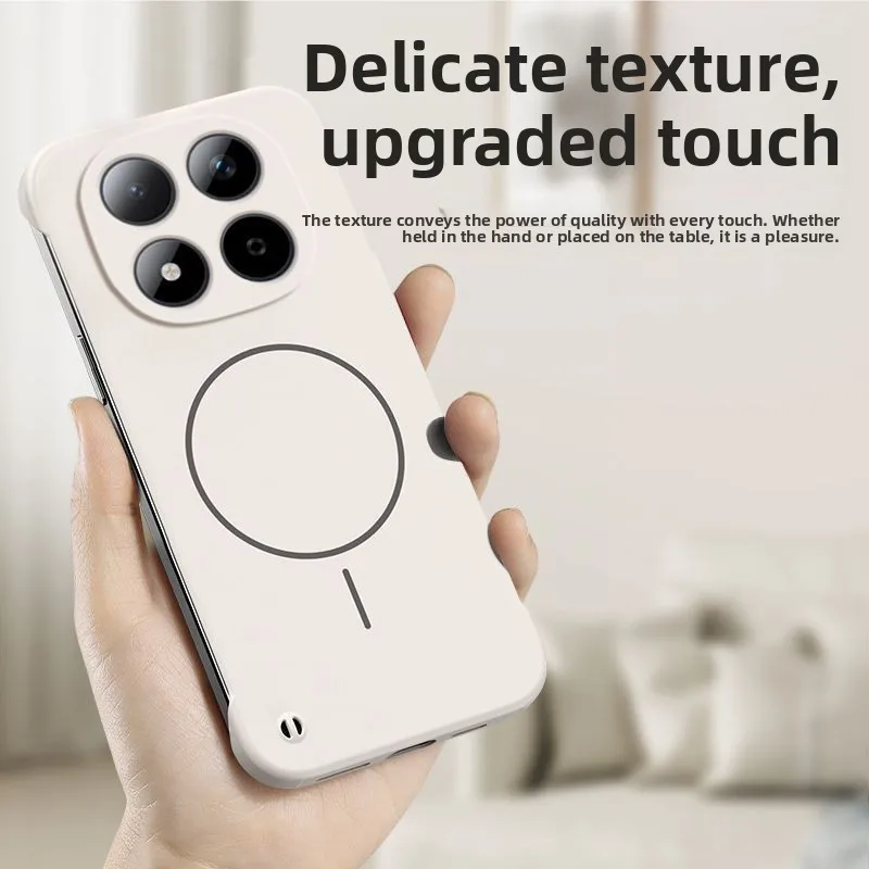 Фото Чехол для Redmi Note 15 Pro Plus, новый, безрамочный, ультратонкий, со встроенным магнитным креплением, из поликарбоната, для Note 15 PRO+ 5G, ударопрочный. №4