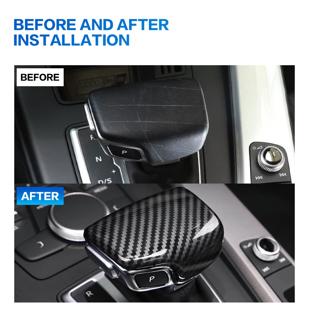 1X чехол для рычага переключения передач Trim автомобильные аксессуары AUDI A4 B8 B9 A5 A6 C5