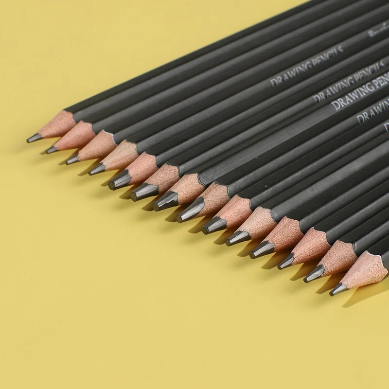 

Набор профессиональных фотографических карандашей THE9, 12 шт., 4H 2H Hb B 2B 3B 4B 6B 8B 10B 12B 14B, графитовые художественные карандаши для эскизов