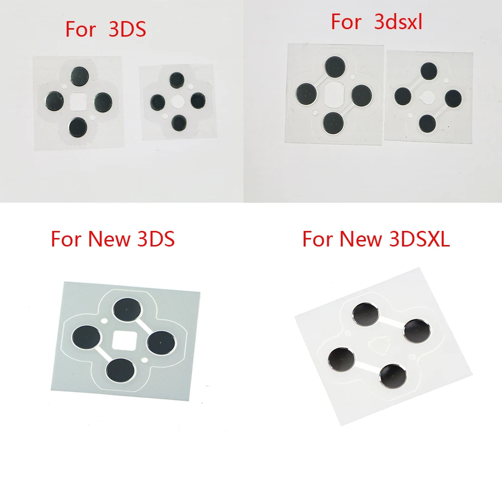 Фото 10 шт. для New 3DS 3DSXL: мембранные наклейки для кнопок ABXY, D-Pad, металлические купольные кнопки, кнопки на печатной плате, токопроводящая пленка для 3DS 3DSXL №1