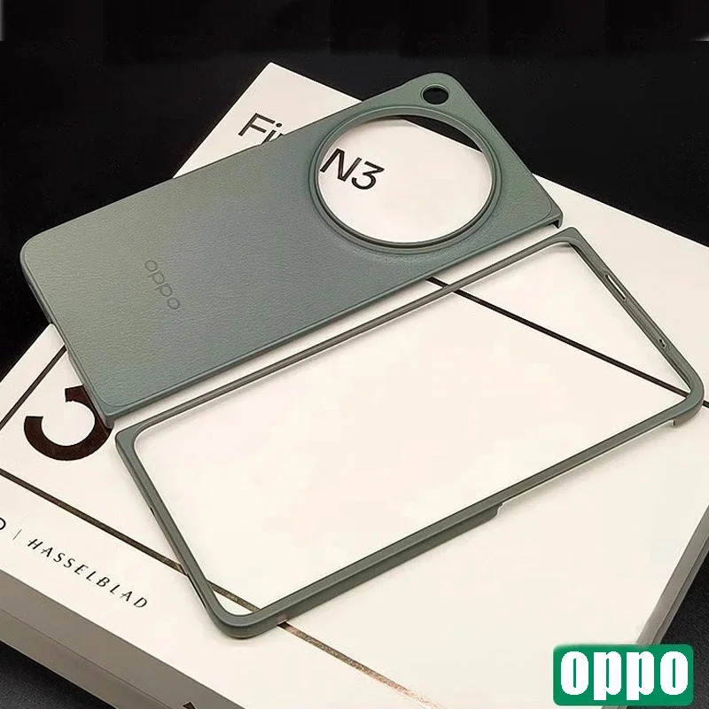 Фото Оригинальный ультратонкий кожаный чехол для телефона OPPO Find N3 №2