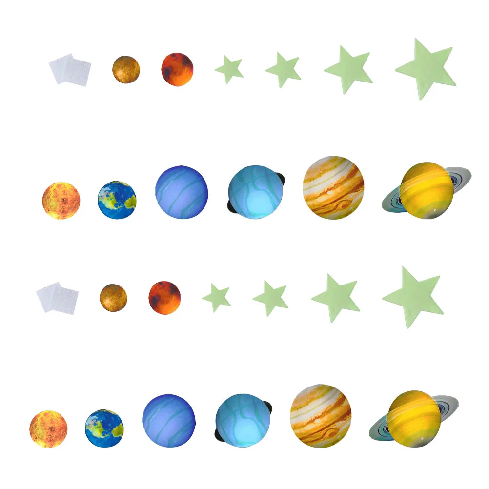 

109 Pcs 3d Wallpaper Glowing Stars Ceiling Applique Glow Dark Stars Window Stickers Glow Dark Stars Glowing Solar System Baby