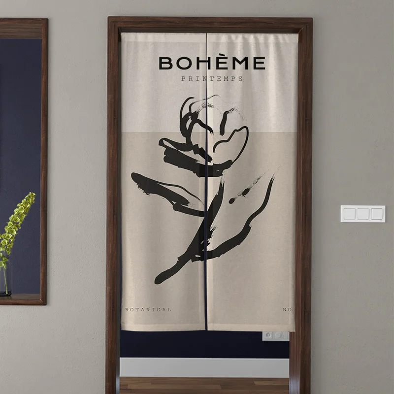 InsWind Интернет Популярная иллюстрация Дверная занавеска Скандинавское украшение