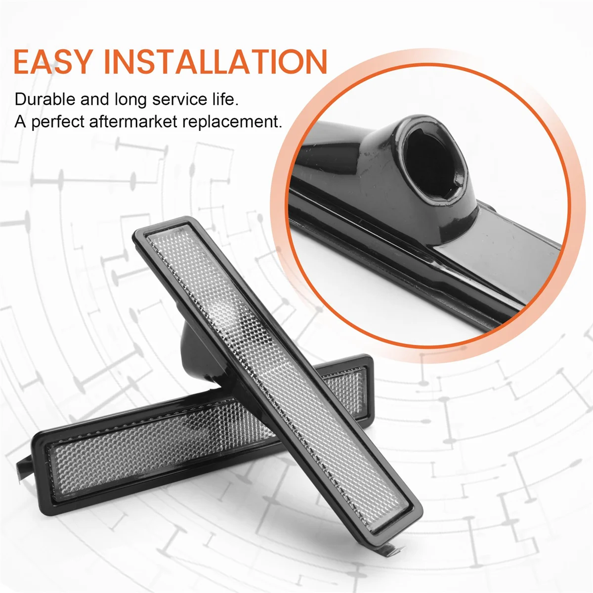 2 шт. белые задние поворотники для BMW E30 E32 E34 318I 318is 325Es 325I 63141377849