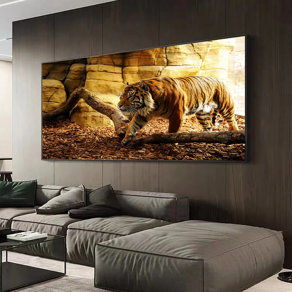 

Tigers In The Forest Autumn Landscape Art Poster Picture Canvas Painting Scenery Wall Poster Painting Living Room Bedroom Decor