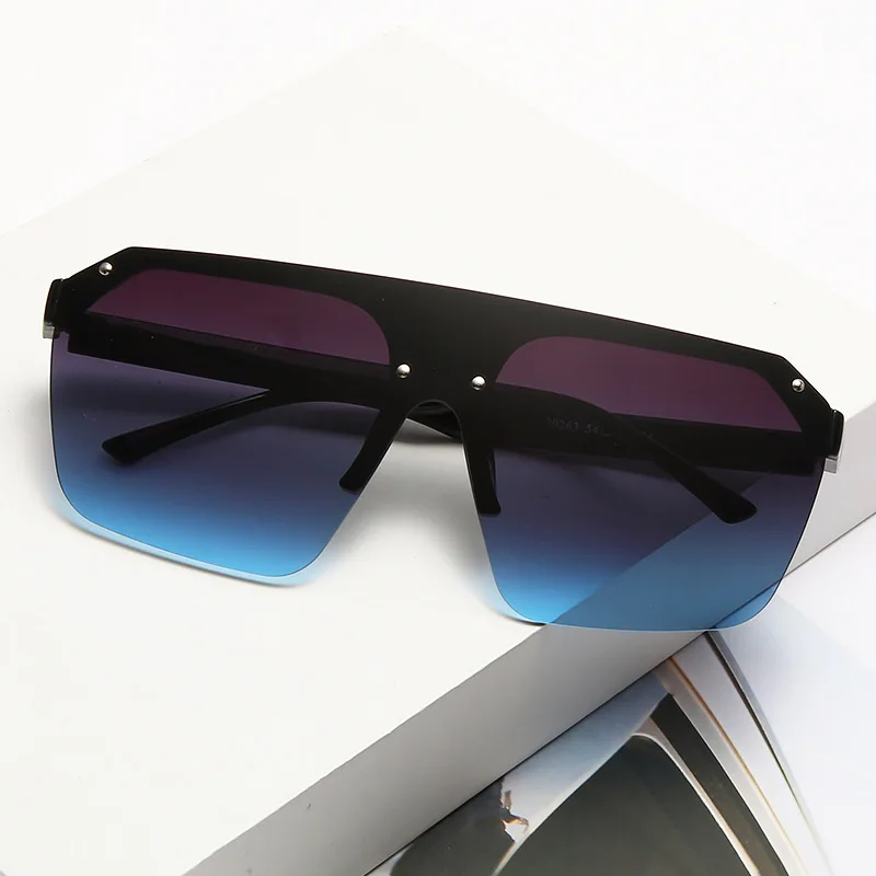 

New Men's and Women's PC One-piece Sunglasses Trend Large-frame Aviator Sunglasses Fishing Driving Windproof Glasses UV400