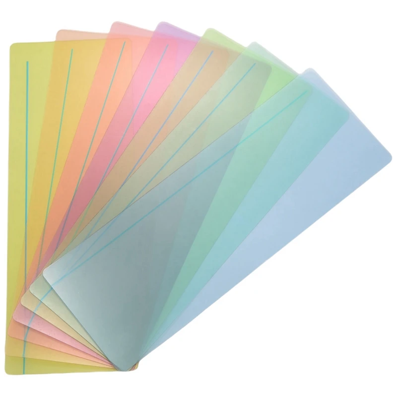Guided Reading Highlight Strips Colored Overlay Reading Tracking Rulers Helps with Reduce Visual Stress (8 Pack)