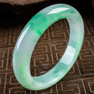 

zheru Jewelry natural light color Myanmar jade 54mm-62mm bracelet exquisite princess bracelet to send girlfriend send mother gif