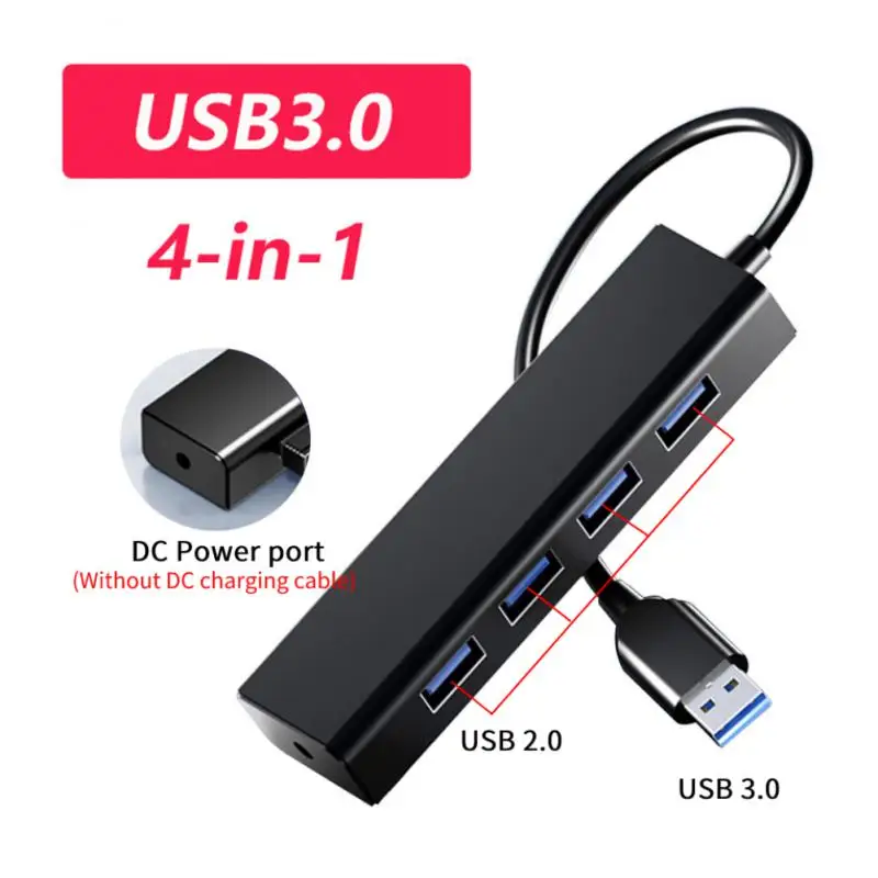 

High-speed Usb Multiport Hub 480mbps 4-in-1 Multi-splitter Adapter Otg Usb 2.0 3.0 Expander For Pc Computer Accessories Usb Hub
