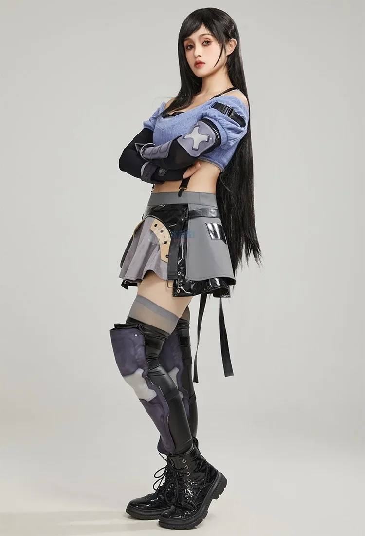 Final Fantasy VII Remakes Тифа Косплей Костюм Игра FF7 Сексуальная Одежда Женский Вечерний